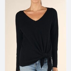 Women's Black V-Neck Sweater